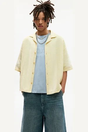 Pull&Bear Stwd Overhemd Met Wafelstructuur En Korte Mouw