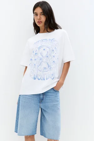 Pull&Bear Oversized T-Shirt Met Esoterische Print