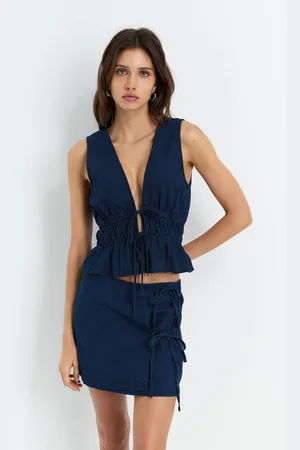 Pull&Bear Pareo Minirok Met Strikken