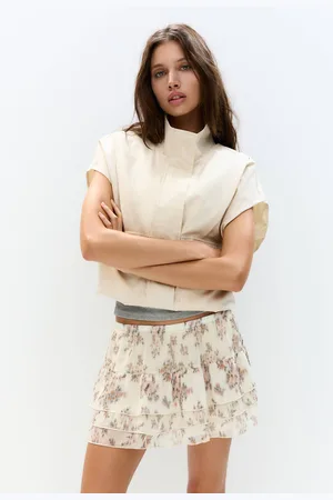 Pull&Bear Broekrok Met Bloemenprint En Volant