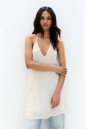 Pull&Bear Korte Tule Jurk Met Lovertjes