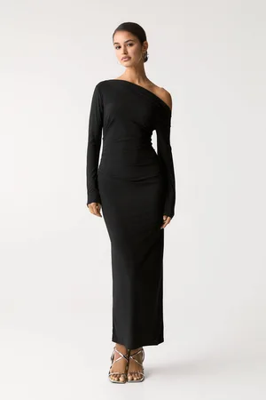 Pull&Bear Asymmetrische Midi-Jurk