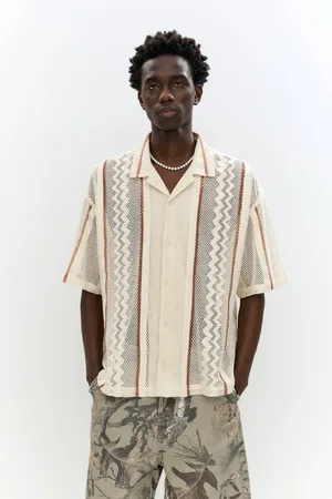 Pull&Bear Crochet Overhemd Met Korte Mouwen
