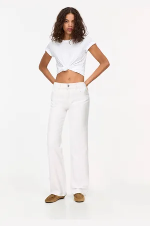 Pull&Bear Straight Jeans Met Halfhoge Taille