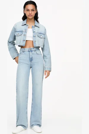 Pull&Bear Straight Jeans Met Hoge Taille
