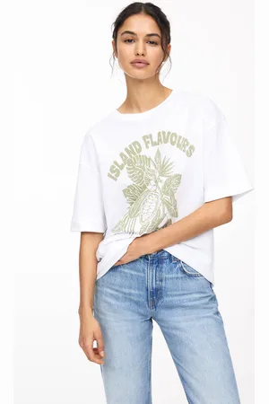Pull&Bear Oversized T-Shirt Met Bloemenprint