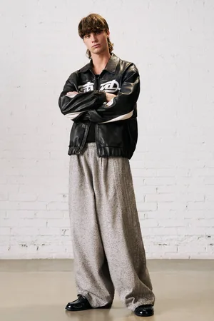 Pull&Bear Geborduurd Stwd Leren Jack