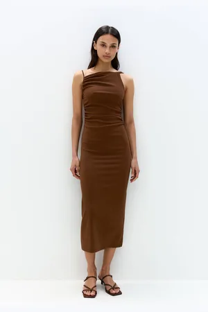 Pull&Bear Asymmetrische Midi-Jurk