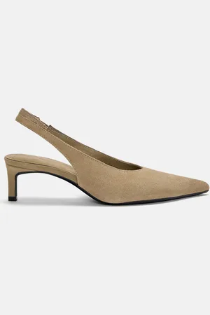 Pull&Bear Leren Slingback Met Hoge Hak