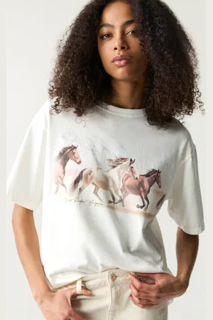 Pull&Bear T-Shirt Met Paarden
