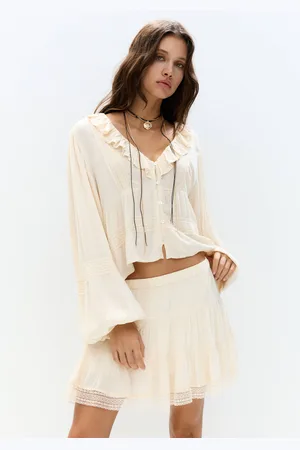 Pull&Bear Minirok Met Kanten Zoom En Volants