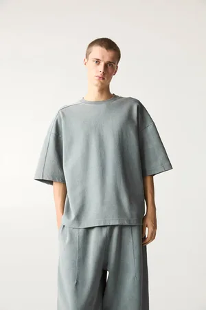 Pull&Bear Boxy Fit Sweater Met Korte Mouw