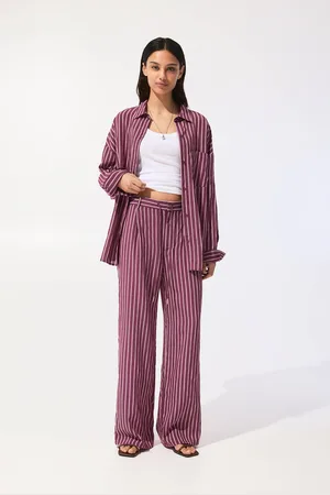 Pull&Bear Gestreepte Pyjamalook Broek