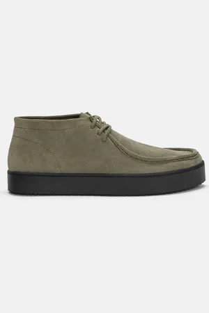 Pull&Bear Leren Schoenen In Laars-Stijl