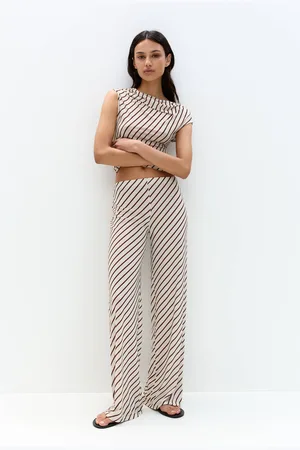 Pull&Bear Gestreepte Broek In Recht Model