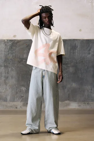 Pull&Bear T-Shirt Met Stwd-Print En Korte Mouw