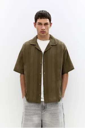 Pull&Bear Rustieke Overhemd Met Korte Mouw
