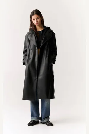 Pull&Bear Leereffect Trenchcoat Met Riem
