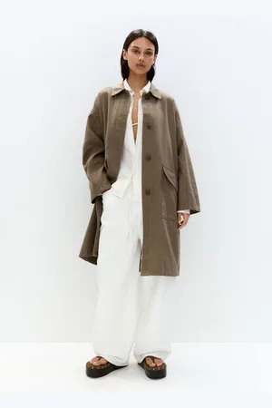 Pull&Bear Oversized Trenchcoat Met Zakken