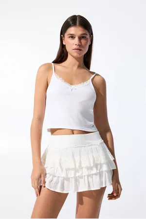 Pull&Bear Kanten Broekrok Met Volant