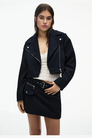 Pull&Bear Cropped Bikerjack Van Zacht Materiaal