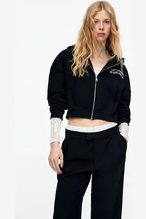 Pull&Bear Cropped Hoodie Met Rits