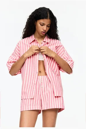 Pull&Bear Gestreept Overhemd Met Korte Mouw