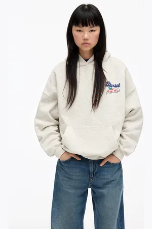 Pull&Bear Grijze Stwd Pizza Hoodie