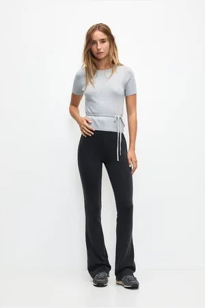 Pull&Bear Flared Broek Met Brede Tailleband