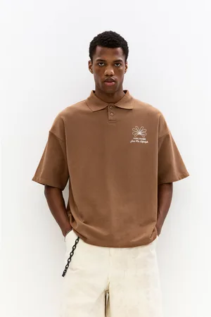 Pull&Bear Poloshirt Met Contrastprint