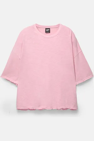 Pull&Bear Boxy Fit Stwd T-Shirt Met Korte Mouw