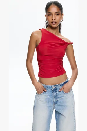 Pull&Bear Asymmetrische Polyamide Top