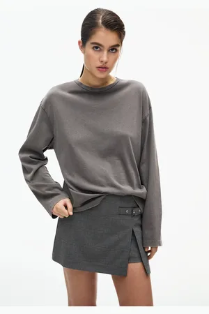 Pull&Bear Oversized T-Shirt Met Lange Mouwen