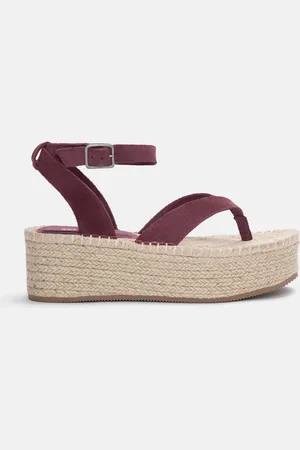 Pull&Bear Leren Sandalen Met Sleehak
