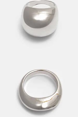 Pull&Bear 2-Pack Metallic Ringen