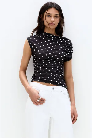Pull&Bear Asymmetrische Top Met Stippen