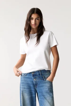 Pull&Bear Basic T-Shirt Met Korte Mouw