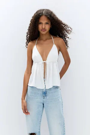 Pull&Bear Rustieke Top Met Strik