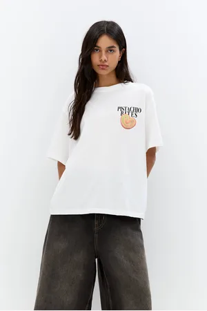 Pull&Bear T-Shirt Met Ontbijtprint