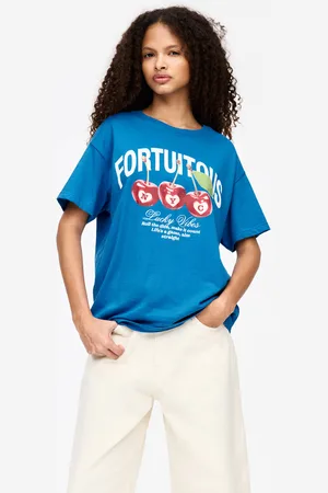 Pull&Bear T-Shirt Met Gelukprint