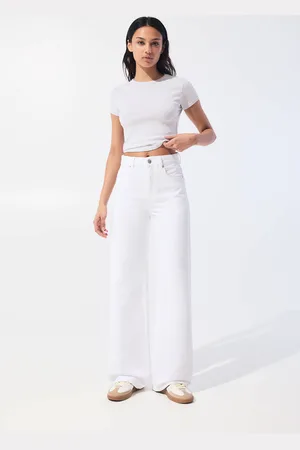 Pull&Bear Jeans Met Hoge Taille En Wijde Pijpen