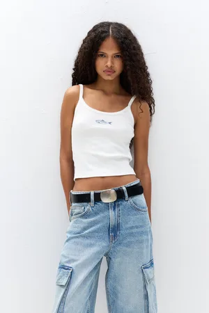 Pull&Bear Sardine Top Met Bandjes