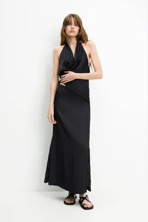 Pull&Bear Satijnen Midirok Met Kant