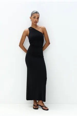 Pull&Bear Asymmetrische Midi-Jurk Met Plooi