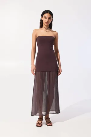 Pull&Bear Midi-Jurk Van Dubbele Stof