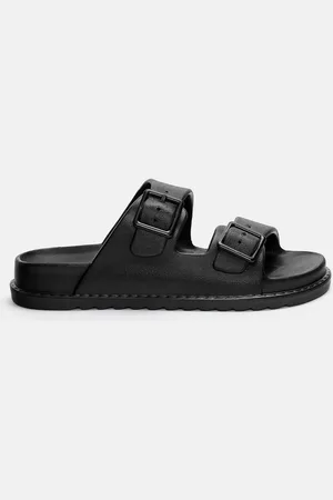 Pull&Bear Gecoate Platte Sandalen Met Gesp