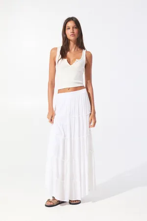 Pull&Bear Midirok Met Stroken En Elastische Tailleband