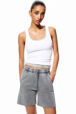 Pull&Bear Wide Leg Joggingbermuda