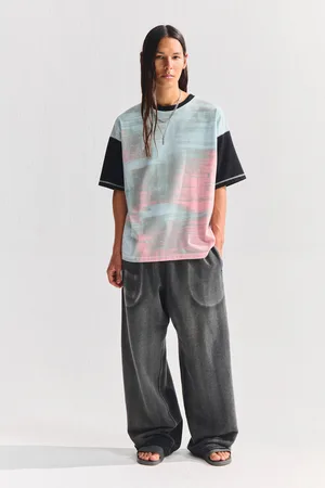 Pull&Bear Verwassen Zilverkleurige Stwd Joggingbroek