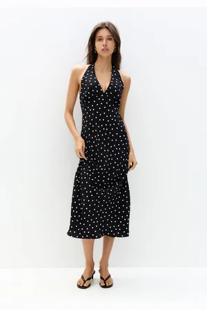 Pull&Bear Midi-Jurk Met Stippen
